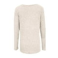 thumbnail image 7 of Dagugfen Sweaters for Women Ribbed Wave V Neck Slim Fitted Comfy Knit Casual Work Long Sleeve Shirts, 7 of 7