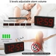 thumbnail image 5 of Battery Operated Digital Clock, Alarm Clock for Bedrooms - Cordless Large Big Numbers 4 Dimmers for Seniors, Adjustable Volume Loud Alarm Clock for Heavy Sleepers Adults (Green Digits), 5 of 7