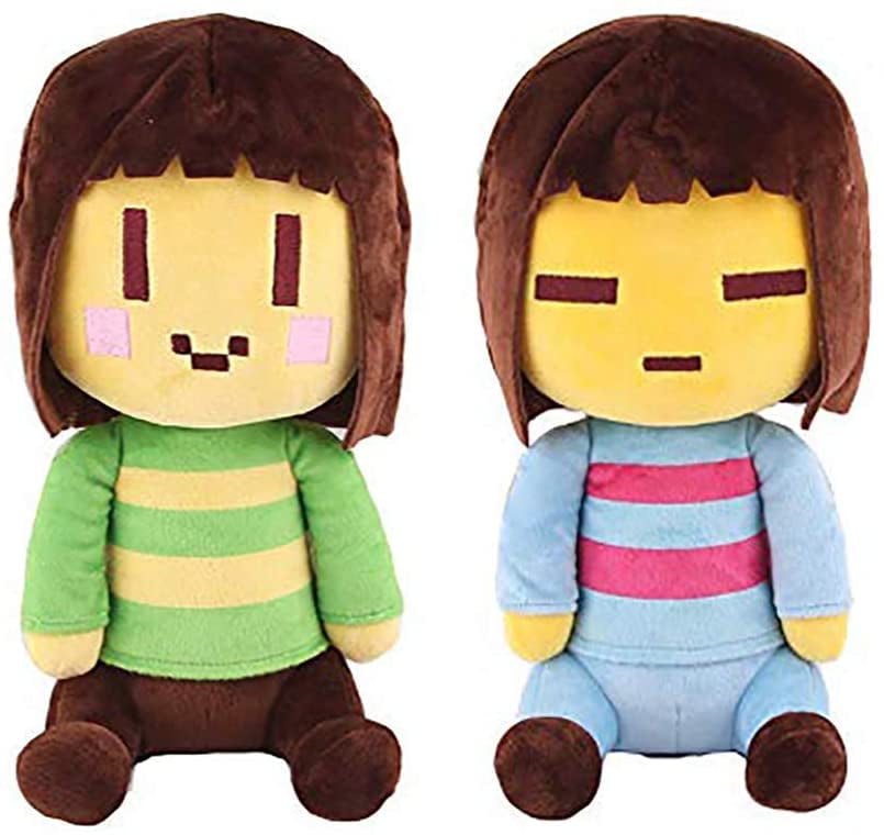 8" Undertale Frisk and Chara Plush Doll Soft Stuffed Toys Kids Xmas Gift 