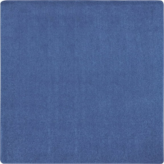 Joy Carpets Kid Essentials Just Kidding 12' x 12' Area Rug in Color Cobalt Blue
