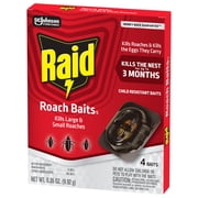 RAID® Double Control Large Roach Baits, 4 Count