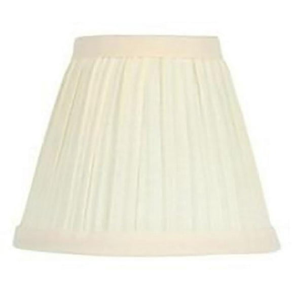 Eggshell Silk 6 Inch Mushroom Pleated Clip on Chandelier Shades (Set of 6)