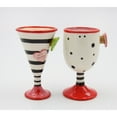 thumbnail image 4 of Hand-Painted Ceramic Wine and Martini Cup Salt and Pepper Shakers Set, 4 of 4