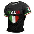 thumbnail image 1 of Xdzjlr T-Shirts pour Hommes T-Shirts Italiens à Col Rond à Manches Courtes T-Shirts Respirants pour Hommes, TG, 1 of 4