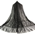 thumbnail image 2 of Skymirror Ethnic Style Tassel Extra Long Jacquard Women Scarf Hollow Lace Cheongsam Shawl Female Accessories, 2 of 8