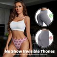thumbnail image 4 of Thongs for Women - Pink Pig Nose No Show Seamless Womens Thongs Underwear, Soft Stretch G String Thongs for Women,Cuteness Ladies Thong Bikini Panties Briefs, 4 of 5