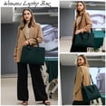 thumbnail image 6 of RAINSMORE Laptop Bag for Women 15.6 Inch PU Tote Bag Business Office Work Bag Waterproof Briefcase Computer Tote Lightweight Handbag Shoulder,Dark Green, 6 of 9