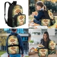thumbnail image 2 of Yspwyqan Jungle Baby Otter Kids Backpack Set 4Pcs with Lunch Box Pencil Case Water Bottle Bag, 17 Inch Double Zipper Lightweight Bookbags Fits 14" Laptop for Elementary School, 2 of 7