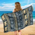 thumbnail image 7 of FOR U DESIGNS Elephant Monstera Geometric Print Car Seat Towel Covers Portable Washable Car Towel Seat Cover with Seat Absorption Athletic Outdoor Sport Running Towel, 7 of 7