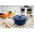 thumbnail image 5 of Lodge Cast Iron 6 Quart Enameled Dutch Oven, Indigo, 5 of 8