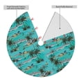 thumbnail image 2 of Lsque Hawaii Palms Print Christmas Tree Skirt, Tree Skirt with Ties or Velcro, Perfect for Holiday Decorations, Halloween, and New Year-36", 2 of 7