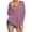Purple Red, variant on Womens Solid Color Deep V Neck Drawstring Hoodie