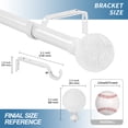 thumbnail image 3 of Urbanest 1" Diameter Giato Curtain Rod, 84"-120", Glossy White, 3 of 6