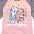 thumbnail image 3 of Paw Patrol - Besties Be Yourself - Toddler And Youth Girls Raglan Graphic T-Shirt, 3 of 6