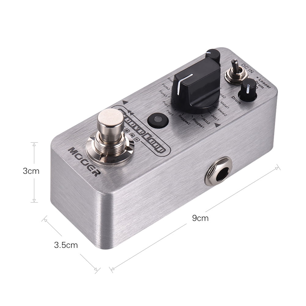 Effect Pedal,Loop Drum Pedal 3 Modes 3 Modes Max. Tap Tempo Metal Drum Looper Pedal 20min Time Tap Modes Max. 20min Tempo Metal Shell Max. 20min Time Drum Pedal Time Tap Tempo