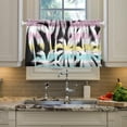 thumbnail image 5 of Coolnut Palm Tree Kitchen Curtains 2 Panels, UV Protected Tier Curtains Half Window Curtains Kitchen Tiers for Guest Room Bathroom Sink Laundry Room Basement,24 x 27 Inch, 5 of 6