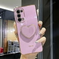 thumbnail image 1 of Funda de lujo con soporte de corazón de amor para Motorola Moto G60 G50 G30 G20 G10 G9 G8 Play E7 Plus Power 5G E20, funda de silicona con soporte chapado Dengxun unisex, 1 of 2