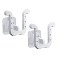 thumbnail image 1 of Luzkey 2 Pieces Slippers Storage Rack Wall Mount U Shaped Accessory for Bathrooms Simple Assembly Hanging Shoe Hooks Shoes Organizer White, 1 of 8