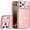 Rose Gold, variant on For iPhone 17 Pro Max Beautiful Diamond Metallic Design Metal Chrome Edged Hybrid - Rose Gold