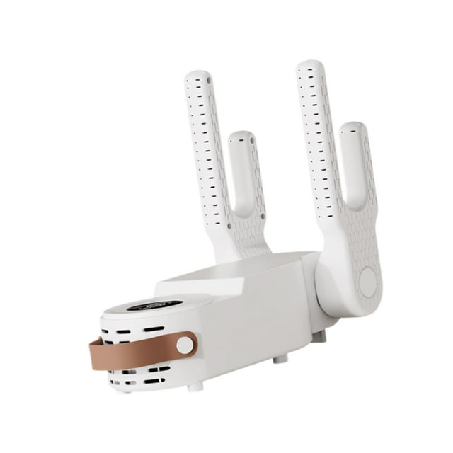 Secador de zapatos eléctrico con control táctil, plegable, con temporizador y calentador para botas de esquí. blanco