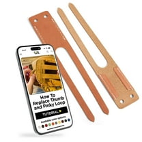 TOFL Baseball Glove Thumb and Pinky Replacement Leather Loops | Durable Laces for Baseball Gloves, Softball Mitts for Adult and Kids | Glove Loop Baseball Repair for Men, Women | Orange