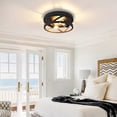 thumbnail image 6 of GCGAFUL 2 Pack Black Flush Mount Ceiling Light,11" 2-Light Industrial Farmhouse Metal Cage Black Light Fixtures Ceiling Mount for Kitchen Entryway Hallway E26 Base, 6 of 11