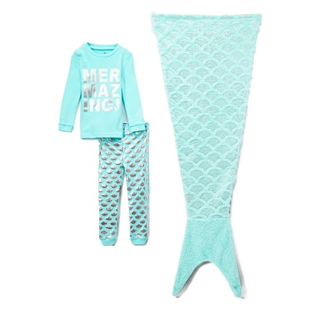 Girls Sleepover Set - Bunz Kidz Long Sleeve Pajamas & Sleeping Bag, 3-piece Sleepover Gift Set (Toddler Girls)