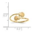 thumbnail image 4 of 14K Yellow Gold Ring Band Themed Polished Shells, Size 9, 4 of 5