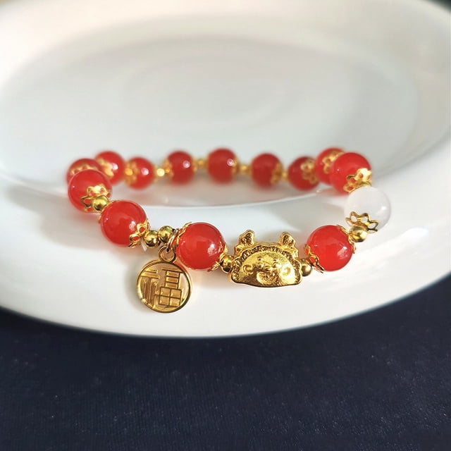 Pulsera de la marca Good Things Peanut Fu, diseño de nicho, temperamento avanzado, pulsera retro que combina con todo, regalo para novia
