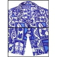 thumbnail image 4 of HAPPY BAY Women's Button Down Blouses Floral Beach Party Short Sleeve Vacation Casual Tops Blouse Shirt Summer Hawaiian Shirts for Women S Basket Weave, Royal Blue, 4 of 5