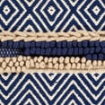 thumbnail image 2 of Avalon Hand Woven Cottage Pillow Cover in Beige,Navy, 2 of 2