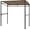 Coffee, variant on SENYUM Upgrade 7ft Grill Gazebo, Patio Barbecue Canopy with Serving Shelf and Storage Hooks, Curved Grill Shelter w/Heavy-Duty Steel Frame Sunshade Gazebo for Outdoor Garden
