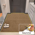thumbnail image 5 of OVYEOFR Commercial Carpet, 3' x 10' Non-Slip Commercial Rug, Hallway Runner Rugs for Balcony Kitchen Garage Patio, Indoor Outdoor Brown Entrance Mat, 5 of 11