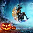 thumbnail image 6 of Halloween Charming Moonlight Witch Acrylic Stained Glass Pendant, Witch Pendant Acrylic Wall Hanging Home Decoration, Pendant with Chain, Hanging Sign Decoration, 6 of 7