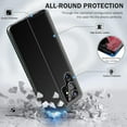 thumbnail image 4 of for Samsung Galaxy S22 Ultra 5G Case, Smart Clear View Window Luxury Slim Mirror for S22 Ultra Case with Kickstand, Leather Hard PC Flip Shockproof Protective Cover Samsung S22 Ultra Phone Case, 4 of 14