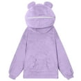 thumbnail image 4 of Miluxas Frog Hoodie Teen Girls Cute Oversized Hoodies Women Sweatshirt Solid Casual Pullover Tops with Pocket Purple L(L), 4 of 9