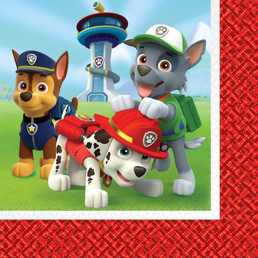 PAW Patrol Adventures Luncheon Party Napkins 16 Ct. 6.5 x 6.5 