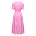 thumbnail image 4 of Beach Dresses for Womens 2026 Summer Fashion Oversize Casual Dress Gradual Sleeveless Neck V-Neck Long Dress, 4 of 6