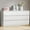 White-(55.1"D x 19.6"W x 27.5"H), variant on Ktaxon 6 Drawer Double Dresser Wood Dresser Storage Cabinet Drawer Organizer Chest Of Drawers, White