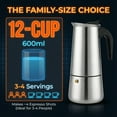 thumbnail image 6 of Unbranded 12-Cup Stovetop Espresso Pot, 6 of 11