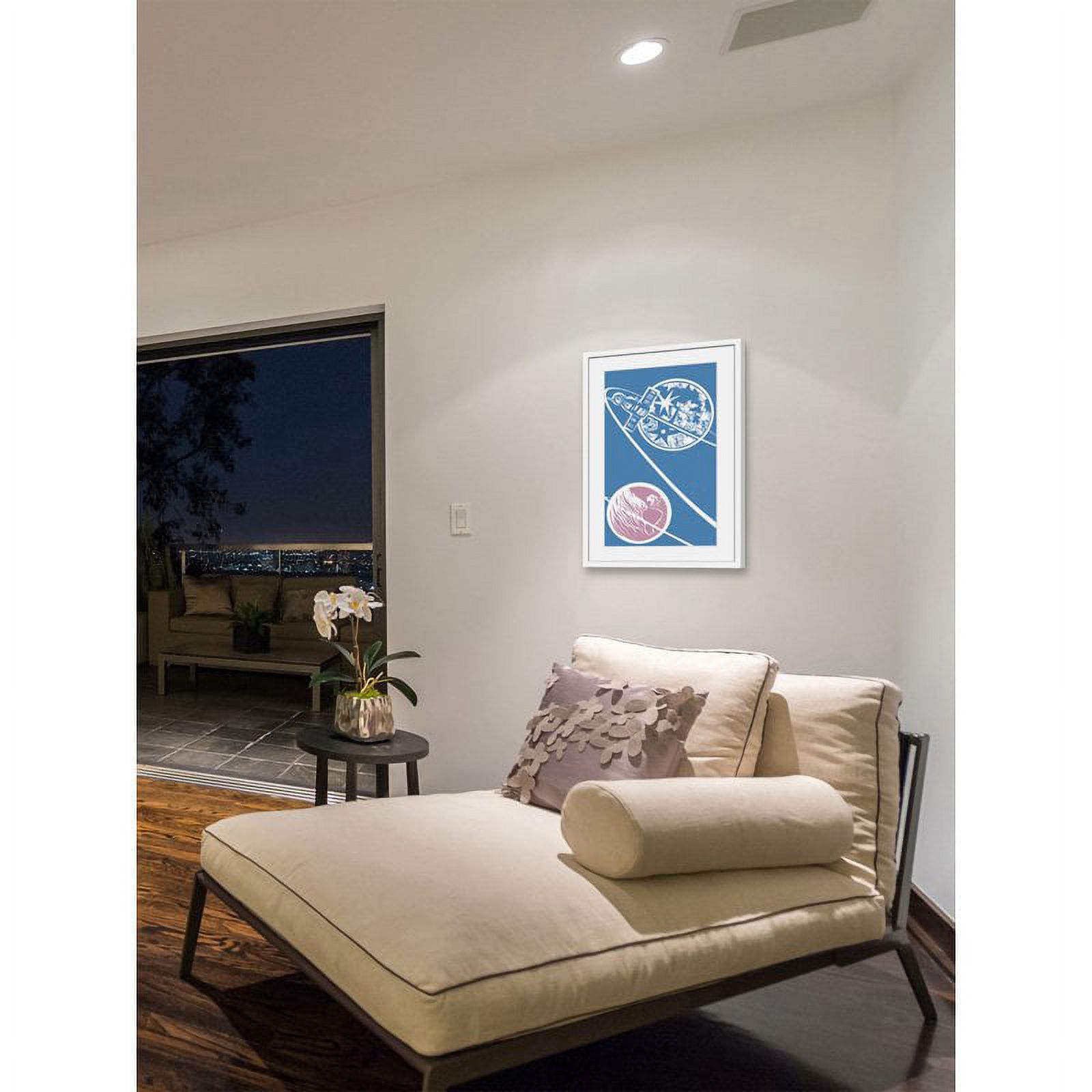 "Satellite Orbit" Framed Painting Print
