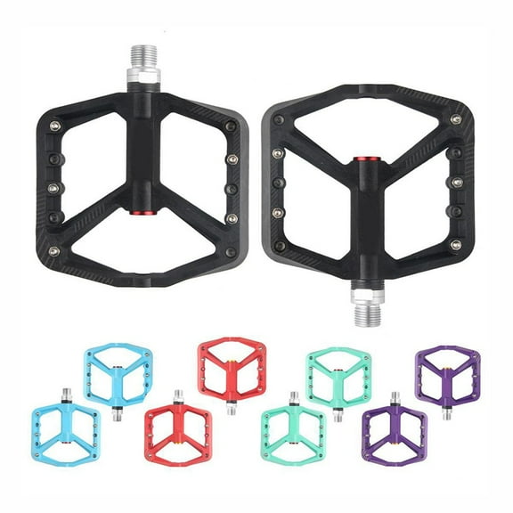 Bicycle pedal nylon pedal bearing bearing anti-slip cycling pedal accessorie Purple