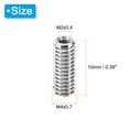 thumbnail image 2 of Unique Bargains Adaptateurs de Filetage Manchon Réducteur Écrou 10 Pcs M4x0.7 Mâle à M2x0.4 Femelle Réparation Insert Écrou 10mm, 2 of 7
