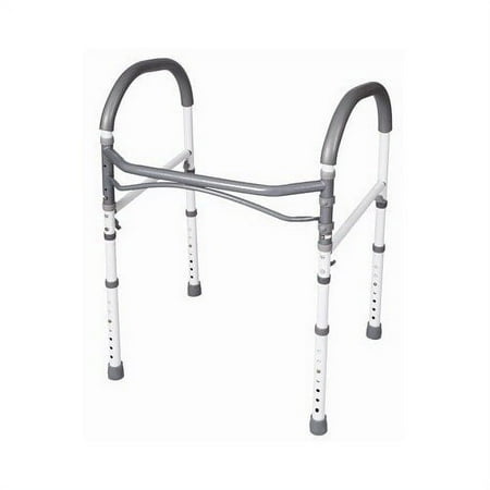 Carex Bathroom Safety Rail, Height Adjust Legs 27 - 33 Inches - 1 Ea