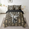 thumbnail image 2 of Erosebridal Reindeer Elk Bed in a Bag Full size, Rustic Animal Bed Set, Jungle Branches Reversible Bedding Full Size, Microfiber Room Decor, 7-Piece, 2 of 4