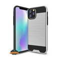 thumbnail image 3 of For Samsung Galaxy A22 5G Slim Rugged TPU + Hard PC Brushed Metal Texture Hybrid Dual Layer Defender Armor Shock Absorbing Phone Case Cover by Xpression [Silver], 3 of 8