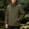 thumbnail image 4 of Abomasnow Mens Big and Tall Jackets Zip Up Waterproof Windbreaker Hooded Rain Jackets Casual Lightweight Hiking Travel Rain Coat with Pockets, 4 of 9