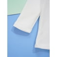 thumbnail image 6 of DPOIS Kids Girls Basic Thermal Tops Long Sleeve Turtleneck Undershirt White 2-3, 6 of 7