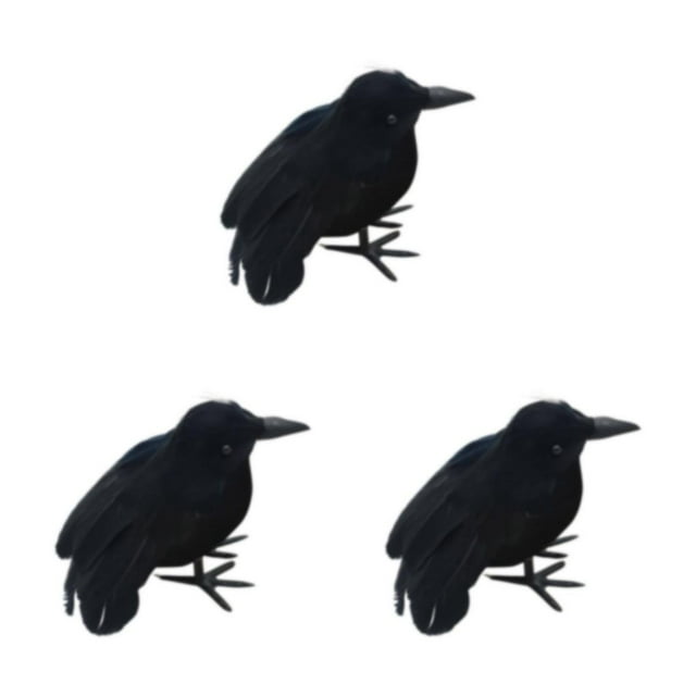 Shengyu Halloween Party Decoration - Clear Texture And Festive Ambiance Simulation Crow Flying Crow 3Set