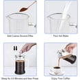 thumbnail image 4 of Mini French Press Coffee Maker-304 Stainless Steel Grilles, Borosilicate Glass Small Coffee Press,Non-slip Silicone Base-12 oz /350 ml with 2 Filter Screen-2 Cup Teapot, 4 of 4
